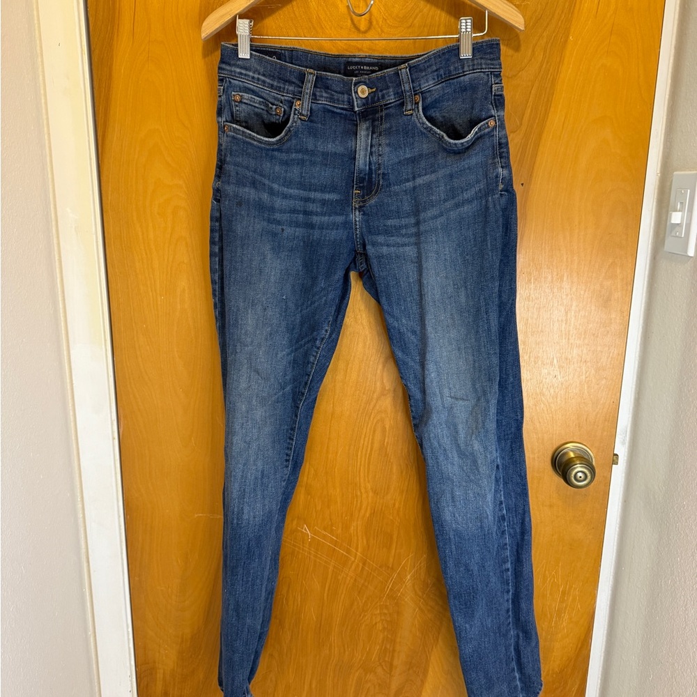 Lucky Brand Men's Straight Jeans in Deep Blue